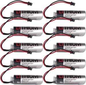 (10-Pack) 3.6V ER6V/3.6V Battery Compatible with Toshiba ER6VC119A ER6VC119B for Mitsubishi M70 PLC Battery with Black Plug New (10-Pack) 3.6V ER6V/3.6V Battery Compatible with Toshiba ER6VC119A ER6VC119B for Mitsubishi M70 PLC Battery with Black Plug New