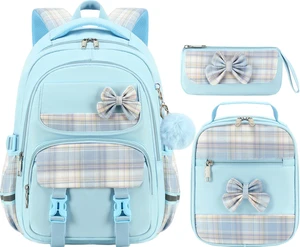 School Backpack for Girls Backpack with Lunch Box Teen Girl Bookbag Set Kids School Backpacks for Girls (Blue) School Backpack for Girls Backpack with Lunch Box Teen Girl Bookbag Set Kids School Backpacks for Girls (Blue)