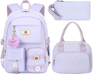 School Backpack for Teen Girls with Lunch Box Set Kids Cute Bookbag | College Laptop Backpacks Girl Middle High School Bag Women Travel Daypack School Backpack for Teen Girls with Lunch Box Set Kids Cute Bookbag | College Laptop Backpacks Girl Middle High School Bag Women Travel Daypack