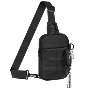 Small Sling Bag for Men with RFID-Blocking Card Slots | Mini Utility EDC Tatical Water-Resistant Crossbody Chest Shoulder Bag for Sport Hiking Travel Work, Black Small Sling Bag for Men with RFID-Blocking Card Slots | Mini Utility EDC Tatical Water-Resistant Crossbody Chest Shoulder Bag for Sport Hiking Travel Work, Black