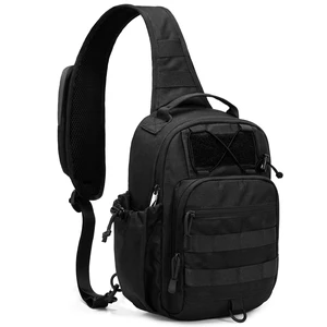 Anti-theft Tactical Sling Bag RFID Black Military Shoulder Bag with Phone Pack EDC Molle Crossbody Bag for men Anti-theft Tactical Sling Bag RFID Black Military Shoulder Bag with Phone Pack EDC Molle Crossbody Bag for men