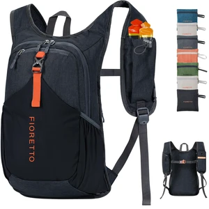 15L Hiking Backpack for Men Women Lightweight Foldable Small Daypack for Travel Camping Outdoor, Black 15L Hiking Backpack for Men Women Lightweight Foldable Small Daypack for Travel Camping Outdoor, Black