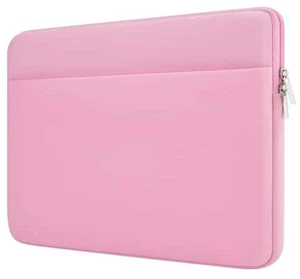 Core Tech - 15-16-Inch Padded Laptop Sleeve with Front Accessory Pocket and Double Zipper - Pink Core Tech - 15-16-Inch Padded Laptop Sleeve with Front Accessory Pocket and Double Zipper - Pink