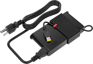 CORE TECH 170W Slim Tip Laptop Charger Compatible Lenovo Legion ThinkPad IdeaPad LOQ Yoga Pro Models Black 20V 8.5A CORE TECH 170W Slim Tip Laptop Charger Compatible Lenovo Legion ThinkPad IdeaPad LOQ Yoga Pro Models Black 20V 8.5A