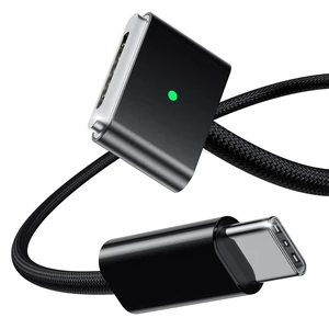 CORE TECH USB-C to Magnetic 3 Charging Cable, Up to 140W, 6.6 ft Nylon Braided, for MacBook Air and MacBook Pro with MagSafe 3, Black CORE TECH USB-C to Magnetic 3 Charging Cable, Up to 140W, 6.6 ft Nylon Braided, for MacBook Air and MacBook Pro with MagSafe 3, Black