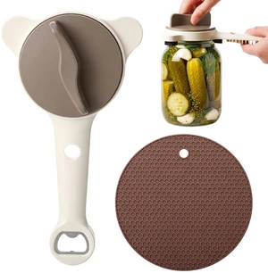 2026 New 4-in-1 Jar Opener - Adjustable Stainless Steel Lid Remover with Silicone Griper for Seniors & Weak Hands, Fits Kitchen Jars, Bottles & Cans 2026 New 4-in-1 Jar Opener - Adjustable Stainless Steel Lid Remover with Silicone Griper for Seniors & Weak Hands, Fits Kitchen Jars, Bottles & Cans
