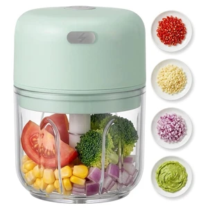 M Buder Electric Garlic Chopper ,250ml USB Charging Food Processor, Mini Vegetable Chopper for Ginger, Chili, Fruit, Meat , 304 Stainless Steel Blades M Buder Electric Garlic Chopper ,250ml USB Charging Food Processor, Mini Vegetable Chopper for Ginger, Chili, Fruit, Meat , 304 Stainless Steel Blades