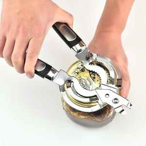 Multifunctional Stainless Steel Jar Opener for Seniors, Adjustable Bottle & Jar Lid Opener, Ergonomic Lever Tool for Weak Hands black Multifunctional Stainless Steel Jar Opener for Seniors, Adjustable Bottle & Jar Lid Opener, Ergonomic Lever Tool for Weak Hands black