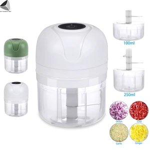 Electric Garlic Chopper Mini Wireless Food Processor Portable Kitchen Onion Vegetable Crushed Chopper USB Charging 100ml+250ml (White) Electric Garlic Chopper Mini Wireless Food Processor Portable Kitchen Onion Vegetable Crushed Chopper USB Charging 100ml+250ml (White)