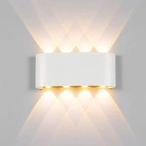 8W Waterproof Modern Wall Light LED Wall Lamp Aluminum LED Wall Sconce Up Down Indoor Outdoor for Bathroom Bedroom Hallway Porch Corridor Hotel Doorway Garden Pathway, White 8W Waterproof Modern Wall Light LED Wall Lamp Aluminum LED Wall Sconce Up Down Indoor Outdoor for Bathroom Bedroom Hallway Porch Corridor Hotel Doorway Garden Pathway, White
