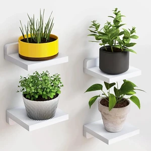 4-Pack Small Floating Shelves for Wall, Wood Shelf 5 Inch Display Ledges Room Decor, Mini with 2 Types of Installation 4-Pack Small Floating Shelves for Wall, Wood Shelf 5 Inch Display Ledges Room Decor, Mini with 2 Types of Installation