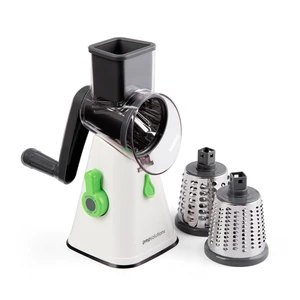 Manual Rotary Grater & Slicer with Stainless Steel Drums - Hand Crank Kitchen Tool for Parmesan Cheese, Hash Browns, Carrots, Chocolate, Nuts, and Salad Prep. Manual Rotary Grater & Slicer with Stainless Steel Drums - Hand Crank Kitchen Tool for Parmesan Cheese, Hash Browns, Carrots, Chocolate, Nuts, and Salad Prep.