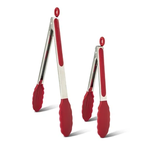 Table Red Silicone Locking Tongs Set of 2 Table Red Silicone Locking Tongs Set of 2