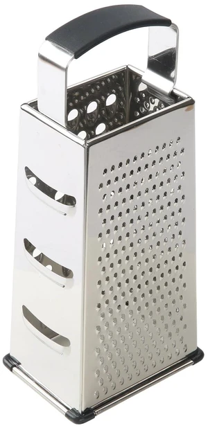 4-Sided Stainless Steel Grater with Soft Grip Handle, 9 in 4-Sided Stainless Steel Grater with Soft Grip Handle, 9 in