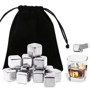 12 Pack Reusable Ice Cubes, Whiskey Stones , High Cooling Technology,304 Stainless Steel Ice Cube for Whiskey, Vodka, Liqueurs, Wine,Beverage Juice or Soda Gift for Men Dad 12 Pack Reusable Ice Cubes, Whiskey Stones , High Cooling Technology,304 Stainless Steel Ice Cube for Whiskey, Vodka, Liqueurs, Wine,Beverage Juice or Soda Gift for Men Dad