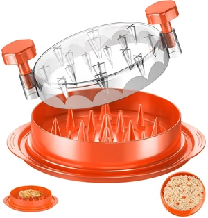 Chicken Shredder Tool Twist 8 Inches, BPA free, Dishwasher safe, Meat Shredder, with Clear Lid, Ergonomic Handle, Strong Anti-slip, Easy To Clean, Suitable for Pork Beef Chicken (Orange) Chicken Shredder Tool Twist 8 Inches, BPA free, Dishwasher safe, Meat Shredder, with Clear Lid, Ergonomic Handle, Strong Anti-slip, Easy To Clean, Suitable for Pork Beef Chicken (Orange)