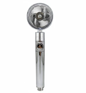 High Pressure Shower Head Adjustable 360° Rotation Turbine Water Saving Shower - Silver High Pressure Shower Head Adjustable 360° Rotation Turbine Water Saving Shower - Silver