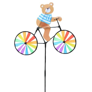 Cute 3D Animal on Bike Windmill Lovely Garden Stake Pinwheel Wind Spinner for Garden Ornament Supplies Cute 3D Animal on Bike Windmill Lovely Garden Stake Pinwheel Wind Spinner for Garden Ornament Supplies