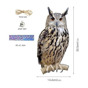 Hanging Bird Repellent Owl Bell Pendant Pastoral Orchard Bird Scare Pendant Outdoor Courtyard Decoration Wind Chime Hanging Bird Repellent Owl Bell Pendant Pastoral Orchard Bird Scare Pendant Outdoor Courtyard Decoration Wind Chime