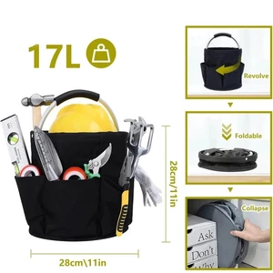 17L Large Folding Storage Basket, Picnic Tote & Outdoor Cleaning Caddy with Handle, Tool Bag Cleaning Supplies 17L Large Folding Storage Basket, Picnic Tote & Outdoor Cleaning Caddy with Handle, Tool Bag Cleaning Supplies