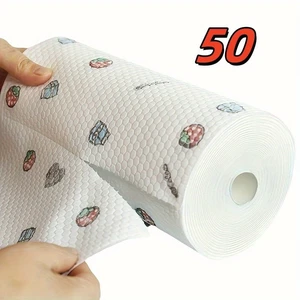 50 100pcs/roll Dishcloth Absorbent Thickened Kitchen Paper Dry Wet Use Non Greasy Random Pattern for Sink Cleaning Dishwashing 50 100pcs/roll Dishcloth Absorbent Thickened Kitchen Paper Dry Wet Use Non Greasy Random Pattern for Sink Cleaning Dishwashing