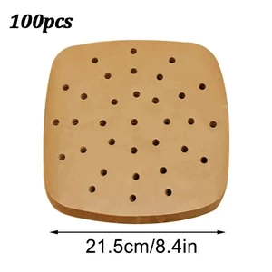100PCS Air Fryer Paper Disposable Steamer Liners Kitchen Bakeware Papers Baking Non-Stick Steaming Mat Oil-absorbing Paper 100PCS Air Fryer Paper Disposable Steamer Liners Kitchen Bakeware Papers Baking Non-Stick Steaming Mat Oil-absorbing Paper