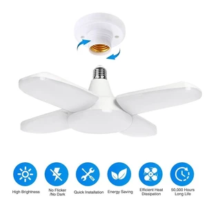 E27 Fan Shape Foldable 40/100LEDs Pendant Lights No Flicker LED Bulb AC 220V/85-265V 90 Degrees Angle Adjustable Ceiling Lamp E27 Fan Shape Foldable 40/100LEDs Pendant Lights No Flicker LED Bulb AC 220V/85-265V 90 Degrees Angle Adjustable Ceiling Lamp