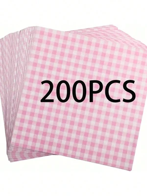 100Pcs/200Pcs Sandwich, Burger, Grid-Patterned Deli Food Wrapping Wax Paper, Pink Food Basket Lining, Oil-Proof Paper, Burger Box Lining, Bento Cake Oil-Proof Paper, Sandwich Wrapping Paper 100Pcs/200Pcs Sandwich, Burger, Grid-Patterned Deli Food Wrapping Wax Paper, Pink Food Basket Lining, Oil-Proof Paper, Burger Box Lining, Bento Cake Oil-Proof Paper, Sandwich Wrapping Paper