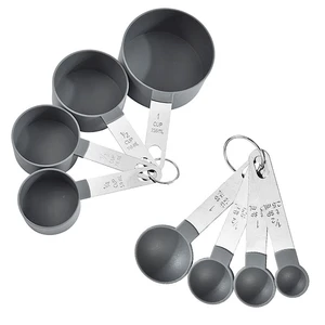 8pcs Measuring Cups & Spoons Set,Stackable Nesting Measure Cups with Stainless Steel Handle,Kitchen Gadgets for Cooking & Baking 8pcs Measuring Cups & Spoons Set,Stackable Nesting Measure Cups with Stainless Steel Handle,Kitchen Gadgets for Cooking & Baking