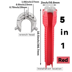 8 In 1 Flume Wrench Anti-slip Kitchen Sink Repair Tools Bathroom Faucet Assembly Key Plumbing Installation Wrench 8 In 1 Flume Wrench Anti-slip Kitchen Sink Repair Tools Bathroom Faucet Assembly Key Plumbing Installation Wrench