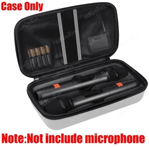 Portable Eva Wireless Microphone Storage Bag Carrying Case Compatible with JBL Wireless Two Microphone System for Trip Camping Portable Eva Wireless Microphone Storage Bag Carrying Case Compatible with JBL Wireless Two Microphone System for Trip Camping