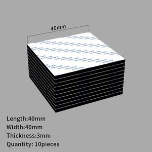 10X Double Sided Adhesive Pads,Heavy Duty Mounting Tape 3mm Thickness Pre-Cut Foam Tape,Super-Sticky Black Strong Pads Rectangle 10X Double Sided Adhesive Pads,Heavy Duty Mounting Tape 3mm Thickness Pre-Cut Foam Tape,Super-Sticky Black Strong Pads Rectangle