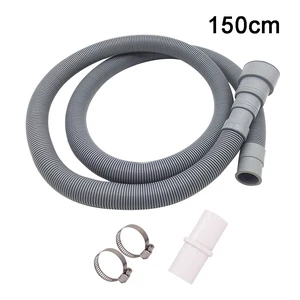 70/150/200cm Drain Pipe Washing Machine Dishwasher Drain Waste Hose Extension Pipe With Hose Clamps Set Wash Machine Accesories 70/150/200cm Drain Pipe Washing Machine Dishwasher Drain Waste Hose Extension Pipe With Hose Clamps Set Wash Machine Accesories
