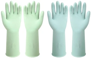 Dishwashing Rubber Gloves Reusable Kitchen Gloves 2Pairs Cleaning Gloves for Washing Dishes Long-lasting&Non-Slip (Light Blue&Light Green, M) Dishwashing Rubber Gloves Reusable Kitchen Gloves 2Pairs Cleaning Gloves for Washing Dishes Long-lasting&Non-Slip (Light Blue&Light Green, M)