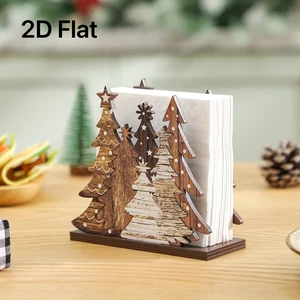 Christmas tree napkin holder, classic Christmas tree shaped thickened wooden Christmas decoration tissue holder Christmas tree napkin holder, classic Christmas tree shaped thickened wooden Christmas decoration tissue holder