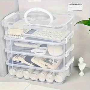 4-layer Transparent Plastic Storage Box Cover Partitioned Drawer Storage Box Building Block Storage Box Portable Storage Box 4-layer Transparent Plastic Storage Box Cover Partitioned Drawer Storage Box Building Block Storage Box Portable Storage Box