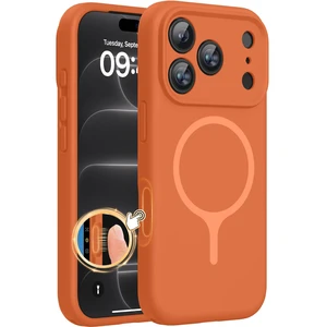 Miracase Magnetic for iPhone 18 Pro Case, Silicone, Amber Orange | Compatible with MagSafe, Soft Microfiber Lining,Shockproof Drop Protection Phone Case for 18 Pro Miracase Magnetic for iPhone 18 Pro Case, Silicone, Amber Orange | Compatible with MagSafe, Soft Microfiber Lining,Shockproof Drop Protection Phone Case for 18 Pro