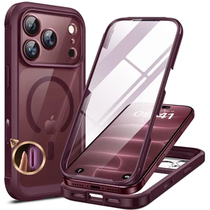 Miracase Magnetic for iPhone 18 Pro Case 6.3",Full Body Protection,Burgundy | Built-in Glass Screen & Full Camera Protector,Compatible with MagSafe,Military Drop Protection Phone Case with Camera Miracase Magnetic for iPhone 18 Pro Case 6.3",Full Body Protection,Burgundy | Built-in Glass Screen & Full Camera Protector,Compatible with MagSafe,Military Drop Protection Phone Case with Camera
