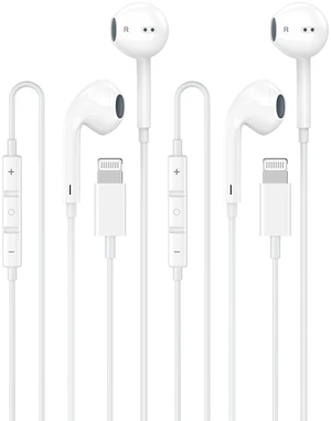 2 Pack Apple MFi Certified Wired Earbuds for iPhone, Lightning Headphones | Wired Lightning Earbuds with Mic & Volume Control Stereo Headphones Earphones for iPhone 14 13 12 11 Pro Max XS XR X 8 2 Pack Apple MFi Certified Wired Earbuds for iPhone, Lightning Headphones | Wired Lightning Earbuds with Mic & Volume Control Stereo Headphones Earphones for iPhone 14 13 12 11 Pro Max XS XR X 8