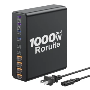1000W USB C Charging Station, 120W PD GaN5 Super Fast USB C Charger Block | Roruite Type C for PC Laptop MacBook Pro/Air 10 Port Charger Compatible with iPhone 17 18 16 15 14 13 Pro Max, iPad, Galaxy 1000W USB C Charging Station, 120W PD GaN5 Super Fast USB C Charger Block | Roruite Type C for PC Laptop MacBook Pro/Air 10 Port Charger Compatible with iPhone 17 18 16 15 14 13 Pro Max, iPad, Galaxy