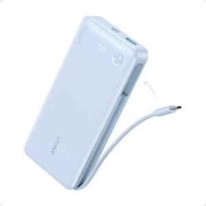 Anker Power Bank, 20,000mAh Travel Essential, Built-in USB-C Cable | 3-Port 87W Max Fast Charging Battery Pack, for MacBook, iPhone 16 / 15 Series, Samsung, Switch, and More Anker Power Bank, 20,000mAh Travel Essential, Built-in USB-C Cable | 3-Port 87W Max Fast Charging Battery Pack, for MacBook, iPhone 16 / 15 Series, Samsung, Switch, and More