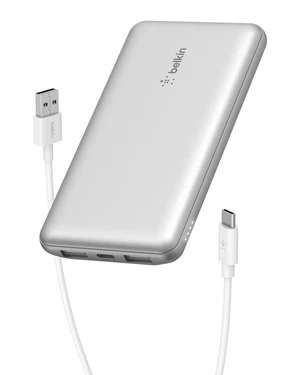 Belkin 10000mAh 15W 3 Port Power Bank, USB A to USB C Cable Included | Fast Charging, iPhone 17, Samsung Galaxy, Pixel, Airpods, iPad, Nintendo Switch 2, Battery Pack, USB C Port, USB A Port Belkin 10000mAh 15W 3 Port Power Bank, USB A to USB C Cable Included | Fast Charging, iPhone 17, Samsung Galaxy, Pixel, Airpods, iPad, Nintendo Switch 2, Battery Pack, USB C Port, USB A Port