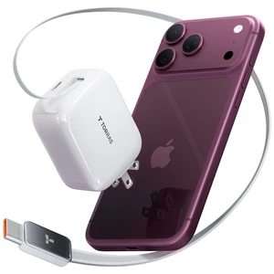 TORRAS FlexLine 67W USB C Charger, Fast Charging AVS Retractable Charger | for iPhone 18 Pro Max/iPad/MacBook/Z Fold 8, GaN III, Dual-Port Fast Charging, Retractable Cable, Travel and Desk Use TORRAS FlexLine 67W USB C Charger, Fast Charging AVS Retractable Charger | for iPhone 18 Pro Max/iPad/MacBook/Z Fold 8, GaN III, Dual-Port Fast Charging, Retractable Cable, Travel and Desk Use