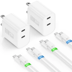 Dual Port Type-C Fast Charger 60W(in Total for iPhone 17 16 15 Pro Max Plus | 4x 6/10FT PD3.0 USBC Fast Charging Cable/Cord for iPhone 17/16/15 Pro/Plus,iPad, Samsung Galaxy S26 S25 S24 S23 Dual Port Type-C Fast Charger 60W(in Total for iPhone 17 16 15 Pro Max Plus | 4x 6/10FT PD3.0 USBC Fast Charging Cable/Cord for iPhone 17/16/15 Pro/Plus,iPad, Samsung Galaxy S26 S25 S24 S23