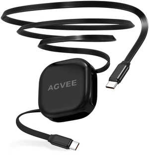 AGVEE 0.4ft Fixed / 2.3ft Extend Single-End Retractable USB C to C Cable | Desk-Mounted, Pocket Size, 60W PD Fast Type C Phone Charger for iPhone 17 16 15, Samsung S26 S25, Android, Cord Management AGVEE 0.4ft Fixed / 2.3ft Extend Single-End Retractable USB C to C Cable | Desk-Mounted, Pocket Size, 60W PD Fast Type C Phone Charger for iPhone 17 16 15, Samsung S26 S25, Android, Cord Management