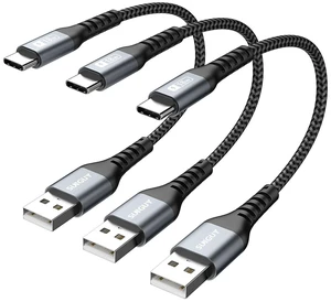SUNGUY 6 inch Short USB C Cable 3Pack, 3A USB A to USB C Cable Fast Charging Cable Data Transfer Braided Compatible with iPhone 17/16/15 Series, Samsung Galaxy S25/S24 SUNGUY 6 inch Short USB C Cable 3Pack, 3A USB A to USB C Cable Fast Charging Cable Data Transfer Braided Compatible with iPhone 17/16/15 Series, Samsung Galaxy S25/S24