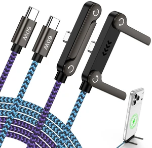 Invisible Stand Charger Cable 60W Super Fast Charging Type C Cord 6FT 2Pack | Braided USB C to USB C Android Phone Cable for Samsung Galaxy S26 Ultra/S25 FE/S25/S24/S23/S22/S21/S20/S10/A18/A17/A16/A37 Invisible Stand Charger Cable 60W Super Fast Charging Type C Cord 6FT 2Pack | Braided USB C to USB C Android Phone Cable for Samsung Galaxy S26 Ultra/S25 FE/S25/S24/S23/S22/S21/S20/S10/A18/A17/A16/A37