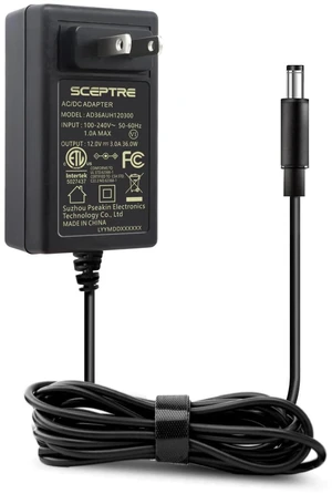 Kado Power Adapter 12V-3A AC/DC Genuine Parts Made for Sceptre Monitor | Power Cord C248W-1920RN E205W-16003R E225W-19203R E248W-19203R E248B-FPT168 E275B-FPT165 E275W-FPT E275W-19203R Series Kado Power Adapter 12V-3A AC/DC Genuine Parts Made for Sceptre Monitor | Power Cord C248W-1920RN E205W-16003R E225W-19203R E248W-19203R E248B-FPT168 E275B-FPT165 E275W-FPT E275W-19203R Series