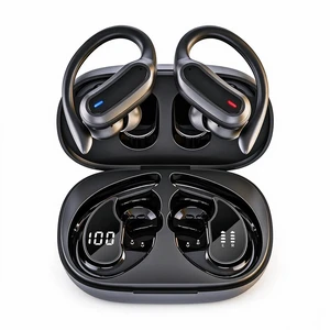 Wireless Earbuds Bluetooth Headphones, 54H Playtime Stereo Over Ear Buds with ENC Noise Cancelling, LED Power Display, IPX7 Waterproof Sport Earphones with Earhooks for Running/Workouts (Black) Wireless Earbuds Bluetooth Headphones, 54H Playtime Stereo Over Ear Buds with ENC Noise Cancelling, LED Power Display, IPX7 Waterproof Sport Earphones with Earhooks for Running/Workouts (Black)
