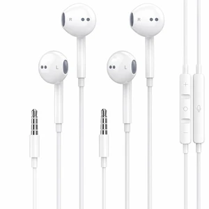 Docutca 2 Pack Wired Earbuds/Wired Headphones with 3.5mm Jack Earphones[MFi Certified] with Microphone Volume Control Compatible for iPhone,iPad,iPod,Computer,MP3/4,Android Most 3.5mm Audio Devices